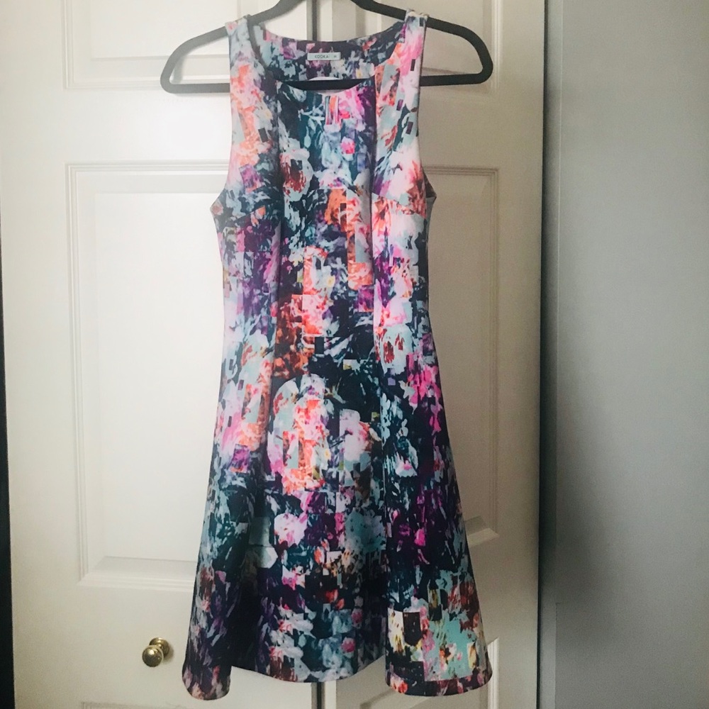 Kookai digital print cocktail dress